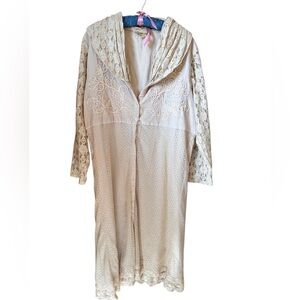 April Cornell cream vintage Edwardian inspired coat/dress size XL